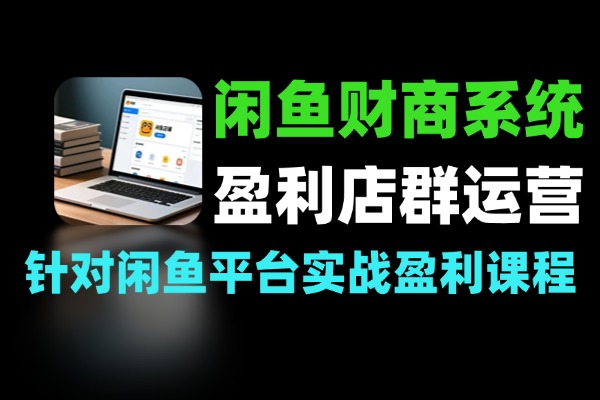 闲鱼财商系统从盈利逻辑店群运营到品类实战