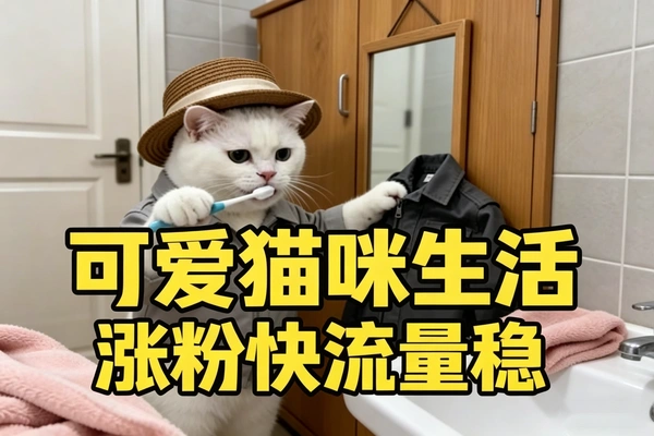 AI可爱猫咪生活日记涨粉快流量稳